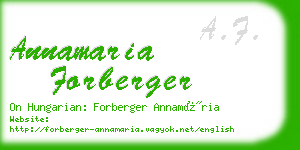 annamaria forberger business card